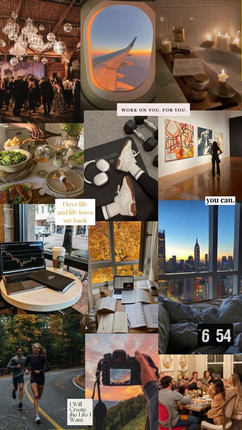 Vision board for 2024 with inspiring quotes and new years resolutions Vision Board Poster, College Wallpaper, Vision Board Collage, Manifesting Vision Board, Vision Board Examples, Spiritual Wallpaper, Vision Board Wallpaper, Vision Board Goals, Dream Vision Board