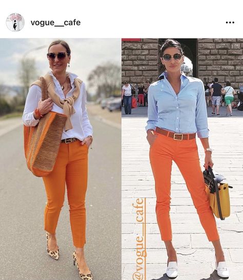 Orange Pants Outfit, Orange Pants, Office Casual Outfit, Orange Outfit, Casual Work Outfit, Fall Outfits For Work, Smart Casual Outfit, Classy Casual Outfits, Stylish Work Outfits