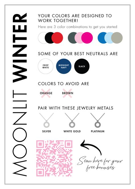 Cool Winter Color Palette Jewelry, Deep Winter Color Palette Jewelry, Clear Winter Jewelry, Color Guru Winter, True Winter Jewelry, Bright Winter Jewelry, Deep Winter Jewelry, Winter Complexion, Color Guru