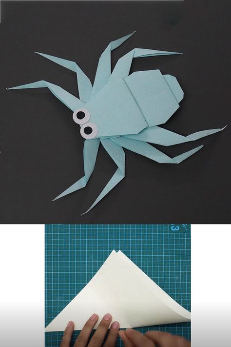 DIY Paper Spider making Tutorial - Origami Kirikomi Origami Spider Crafts - How to make Paper Spider - DIY Paper Craft - Easy Handmade paper Spider Craft. #Spider #Origami #Easy Paper Spiders Craft, Paper Spider Craft, Craft Spider, Origami Spider, Spider Diy, How To Make Spiders, Paper Spider, Spider Craft, Spider Net