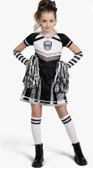 Girls Vampire Costume, Zombie Costume Kids, Girls Cheerleader Costume, Cheerleader Halloween, Cheerleader Halloween Costume, Spirit Costume, Party City Costumes, Fairy Halloween Costumes, Cheerleader Costume