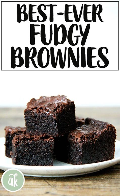 Best Ever Fudgy Homemade Brownies! Made with cocoa powder alone — no melted chocolate — these brownies are delicious freshly baked, but get better by the day, becoming richer and fudgier as they sit. This has been my favorite brownie recipe for over a decade. #chocolate #brownies #rich #fudgy #dessert