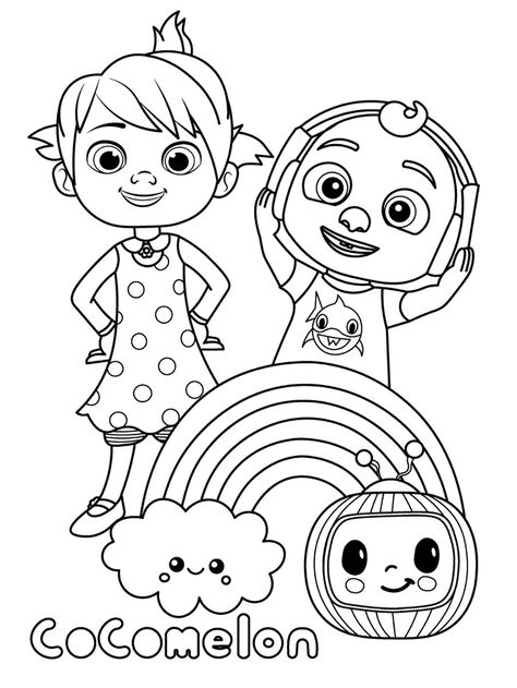 Free Cocomelon coloring pages. Download and print Cocomelon coloring pages Cocomelon Coloring Pages, Kids Colouring Printables, Coco Melon, Birthday Coloring Pages, Coloring Page Ideas, Coloring Pages For Boys, Colouring Printables, Printable Coloring Sheets, Cat Coloring Page