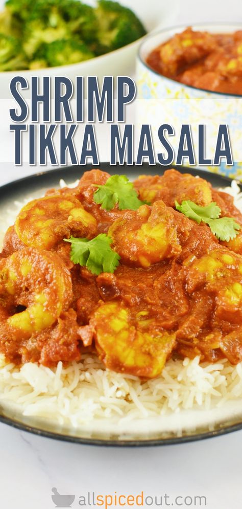 Shrimp Tikka Masala (Jhinga Tikka Masala) Shrimp Tikka, Shrimp Tikka Masala, Shrimp Masala, Tikki Masala, Cultural Decor, Baked Lobster Tails, Seafood Sandwiches, Prawn Masala, Tikka Masala Sauce