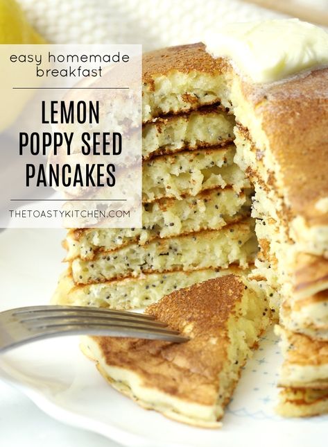 Lemon Chia Pancakes, Lemon Berry Poppy Seed Pancakes, Cabin Meals, November Meals, Poppyseed Pancakes, Lemon Poppy Seed Pancakes, Poppy Seed Pancakes, Pancakes Homemade, Bisquick Pancakes