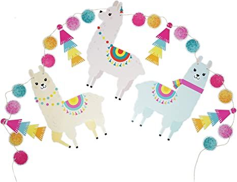 Amazon.com: Llama Paper Party Garland, Pastel Banner Décor for All Events - 12 Feet Length Per Strand (1-Pack) : Home & Kitchen Pastel Banner, Hen Party Balloons, Llama Birthday Party, Girl Shower Decorations, Bachelorette Balloons, Pink Baby Shower Decorations, Gold Number Balloons, Baby Boy Decorations, Luau Party Decorations