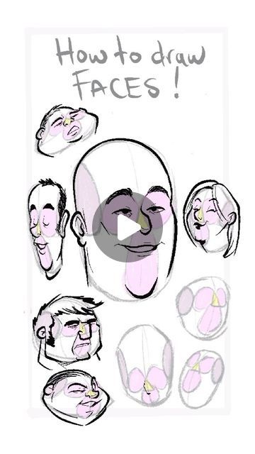 How To Draw A Character Face, Learn To Draw Characters, "kel Fair" Drawing, Charicaturism Drawing, How To Draw Comic Book Characters, Charactures Drawing How To, Creating Characters Drawing, How To Draw Animal Faces, How To Draw Cartoon Faces