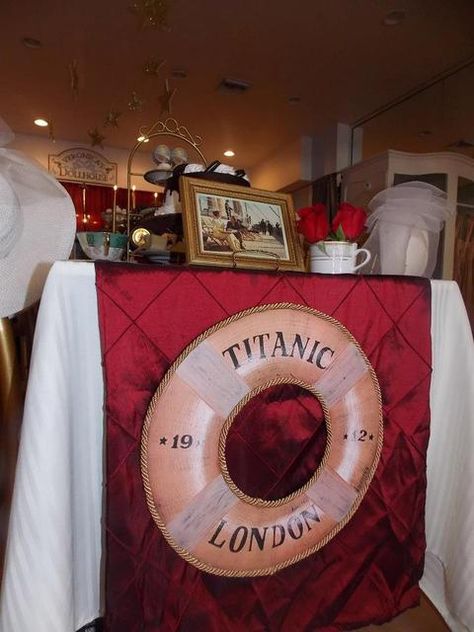 Titanic Theme - Perhaps add the couples names for en engagement party or a Birthday Girls Name Titanic Dance, Titanic Food, Titanic Prom, Titanic Wedding, Titanic Birthday, Titanic Party, Tea Party Party, Titanic Photos, Roses Birthday