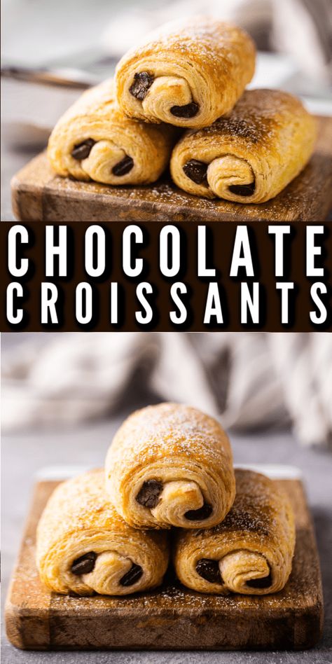 Croissants From Scratch, Homemade Croissants Chocolate, Panera Bread Chocolate Croissant Recipe, Gluten Free Chocolate Croissant Recipe, Chocolate Croissant Starbucks, Easy Chocolate Crossiant Recipes, Chocolate Crossiant Recipes, Homemade French Croissants, Panera Chocolate Croissant Recipe