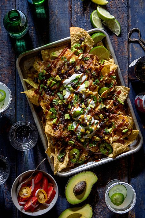 Beer Pulled Pork, Summer Crockpot Recipes, Pulled Pork Nachos, Pork Nachos, Easy Summer Meals, Nachos Recipe, Party Snacks, Fajitas, Pulled Pork