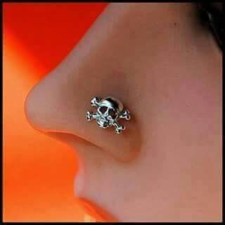 Skull Nose Ring Nose Piercing Ring, Nose Ring Jewelry, Nose Bone, Nose Piercing Stud, Nose Bones, Nose Piercing Jewelry, Nose Studs, Cross Bones, Special Halloween