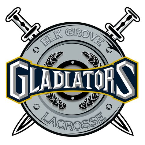 Elk Grove Gladiators Lacrosse new crest looking logo design. Good luck team !! Gladiator Logo Design, Sport Logos, Sports Logo Design, La Crosse, Sports Logos, Alien Art, Cleveland Cavaliers Logo, Juventus Logo, Sports Logo