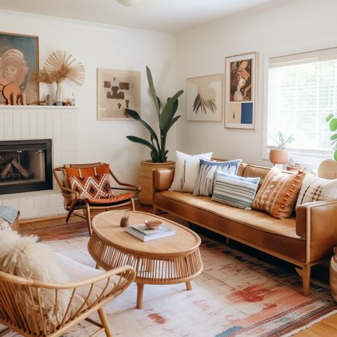 21 Brilliant Mid Century Boho Living Room Ideas Mid Mod Boho Living Room, Boho Mcm Living Room, Colorful Scandinavian Living Room, Boho Mid Century Living Room, Mid Century Eclectic Living Room, Mcm Boho Living Room, Mid Mod Living Room, Boho Mid Century Modern Living Room, Scandi Boho Living Room