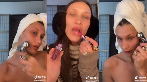 Bella Hadid Wellness, Bella Hadid Skincare, Bella Hadid Makeup, Nepo Baby, Lips Essentials, Celebrity Skin Care, Tiktok Followers, Dior Addict Lip Glow, Dior Addict Lip