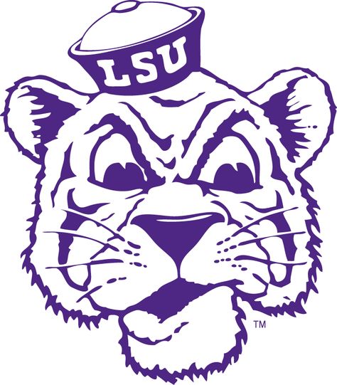 LSU Tigers Alternate Logo (1956) - Lsu Tshirt Ideas, Lsu Mike The Tiger, Lsu Cricut Ideas, Lsu Svg Free, Lsu Svg Files Cricut, Lsu Tigers Svg, Lsu Shirts Vinyl, Lsu Tattoo Ideas, Lsu Tattoo