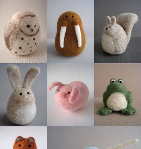 Wool Felting Animals, Diy Laine, Tovad Ull, Needle Felting Diy, Wool Needle Felting, Wool Animals, Felt Wool, Needle Felting Projects, Wool Projects