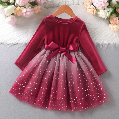 Patchwork Star, Above Knee Dress, Baby Party Dress, Cheap Dresses Online, Girls Christmas Dresses, Princess Outfits, Polka Dress, Dresses Kids Girl, Knee Dress