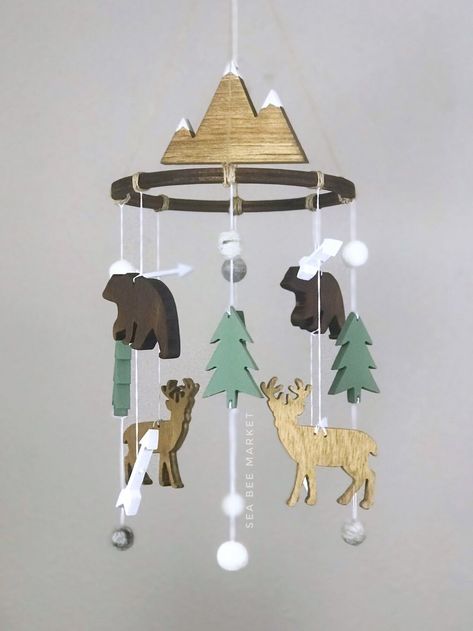 Camping Themed Nursery, Mountain Nursery Theme, Camping Nursery Theme, Wilderness Nursery, Wooden Baby Crib, Camping Nursery, Baby Boy Nursery Woodland, Hunting Nursery, Woodland Crib