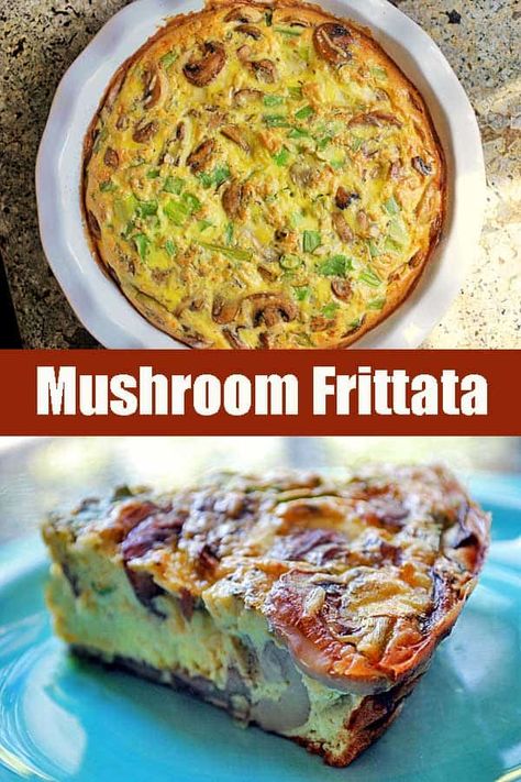 Mushroom Frittata Recipes, Mushroom Breakfast Recipes, Paleo Casseroles, Mushroom Roast, Mushrooms Breakfast, Mushroom Meals, Frittata Recipes Healthy, Fritata Recipe, Mushroom Frittata