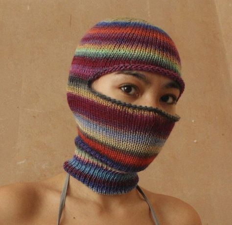 Knitted Baklava, Baklava Crochet, Wool Balaclava, Homemade Fashion, Knit Balaclava, Buddha Hand, Crochet Hood, Hood Hat, Knitted Balaclava