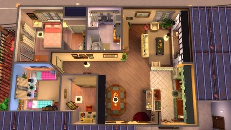 Sims 4 Floor Plans, Sims 4 Floor, Culpepper House, Sims4 House, Spacious Balcony, Sims 4 Houses Layout, Sims 4 House Plans, Sims 4 House Building, Sims 4 House Design