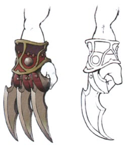 Cat Claws - The Final Fantasy Wiki - 10 years of having more Final ... Claws Fantasy Art, Clawed Gauntlet Fantasy, Claws Pose Reference, Claws Concept Art, Claws Drawing Reference, Claws Drawing, Claw Pose, Pretty Knives, X Male Reader