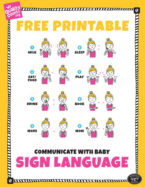 Baby Sign Language Chart Printable Free, Classroom Sign Language, Baby Sign Language Printable, Baby Sign Language Chart, Sign Language Chart, Sign Language For Kids, Baby Sign Language, Printable Ideas, Phonics Kindergarten