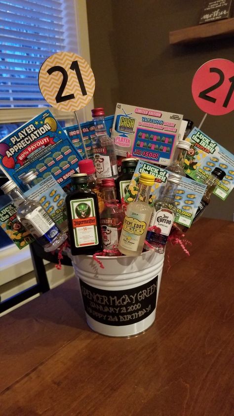 Mini Bottles Of Alcohol Gifts Birthday, Lottery Tickets Gift Ideas Birthdays, Mini Alcohol Bouquet, Mini Bottle Bouquet, Mini Liquor Bottle Bouquet, Mini Alcohol Bottles Gifts, Liquor Basket, Lottery Ticket Bouquet, Alcohol Bouquet