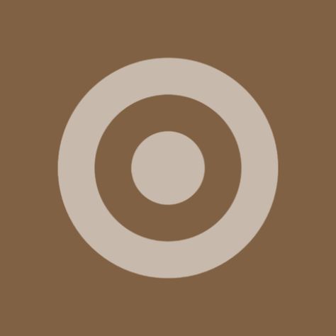 Brown Target App Icon, Target App Icon Aesthetic, Target Icon Aesthetic, Tan Homescreen, Target App Icon, Target Wallpaper, Shell Aesthetic, Target Aesthetic, Homescreen Themes