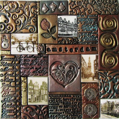 polymer clay mosaic tiles - antique finish Clay Mosaic Tiles, Clay Mosaic, Jewerly Display, Mixed Media Mosaic, Wooden Panel, Ideas Handmade, Clay Tiles, Clay Design, Art Clay