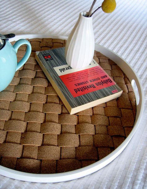 Cork tray - skala is discontinued, but ikea now sells a similar rectangular tray. Cork Tray, Cork Roll, Diy Cork, Cork Projects, Ikea Hack Ideas, Cork Diy, Tray Design, Cork Crafts, Trendy Home Decor