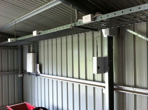 How to Wire a Shed - Zacs Garden Metal Shed Organization, Shed Wiring Ideas, Australian Sheds, Shed Design Plans, Industrial Sheds, Storage Shed Organization, Home Electrical Wiring, Homemade Ideas, Shed Organization