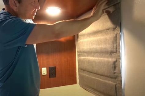 Window Insulation Diy, Rv Window Coverings, Rv Diy Projects, Insulated Window Coverings, Window Coverings Diy, Rv Diy, Thermal Drapes, Rv Windows, Foil Insulation