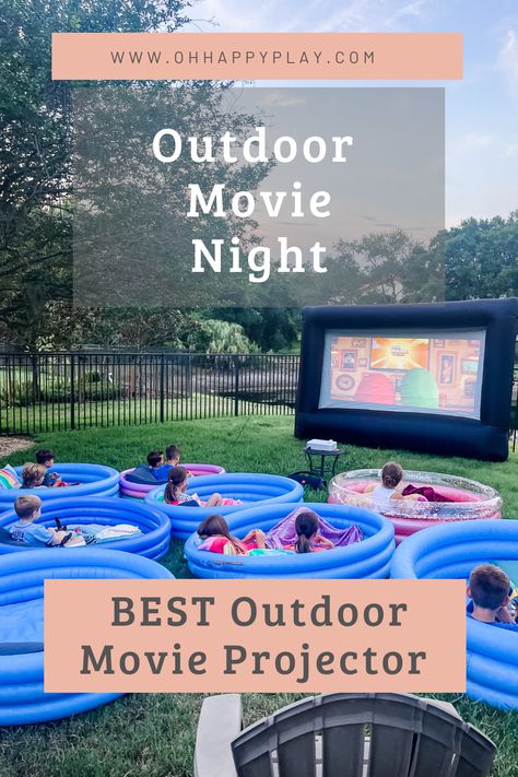 outdoor movie night, inflatable pools for movie night, cheap bulk inflatable pools Diy Outdoor Cinema, Kiddie Pool Movie Night, Kids Outdoor Movie Night Party Seating, Diy Backyard Movie Night Ideas, School Outdoor Movie Night, Outside Movie Birthday Party, Outdoor Movie Party For Kids, Night Time Pool Party, Fun Night Activities