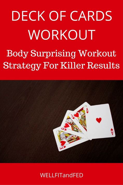 What if you could create a new and challenging workout every time, with little to no effort? Is your fitness routine getting boring? Try these "Deck Of Cards workouts" for fast and simple workouts you can do anywhere.  Gain strength and flexibility at the gym or at home. This circuit and interval style fun way to workout is awesome! http://www.wellfitandfed.com/fit/deck-cards-strong-workout-fitness/ Deck Of Cards Workout, Deck Of Card, 30 Min Cardio, Simple Workouts, Simple Workout Routine, Workout Fun, Strong Workout, Deck Cards, Card Workout