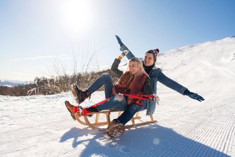 Christmas Sled Photoshoot, Snow Tubing Captions Instagram, Women's Flight Suits, Sleds For Kids, Hotel Booking Website, Desert Sled, Cold Time, Snow Time, Snow Tubing