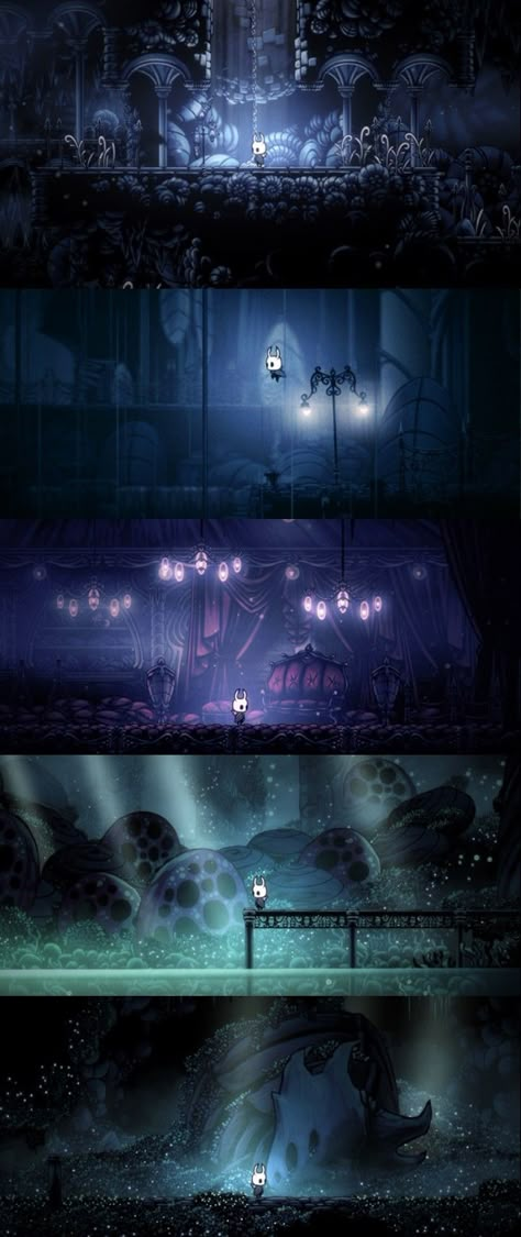 Hallownest Wallpaper, Hollow Knight Color Palette, Hollow Knight Gameplay, Hollow Knight Landscape, Hollow Knight Environment, Hollow Knight Concept Art, Hollow Knight Aesthetic, Hollow Knight Background, Broken Vessel Hollow Knight