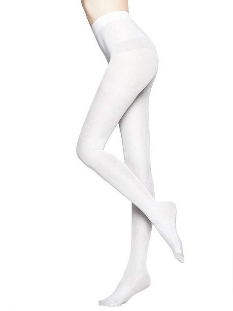 The Best White Tights on Amazon—and They're Only $8 | Who What Wear White Tights Outfit, Tights Outfits, White Tights, White Stockings, Best Doctors, Opaque Tights, Fashion Tights, Tights Outfit, 1920s Fashion