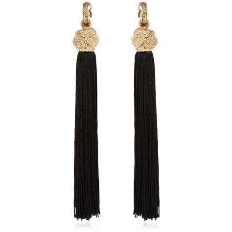 Saint Laurent Women Tassel Clip On Earrings ($555) ❤ liked on Polyvore featuring jewelry, earrings, accessories, brinco, joyas, black, yves saint laurent, clip back earrings, tassel jewelry and brass earrings Clip On Tassel Earrings, Saint Laurent Earrings, Saint Laurent Jewelry, Saint Laurent Women, Long Tassel Earrings, Tassel Jewelry, Jewelry Design Earrings, Earrings Accessories, Fashion Jewelry Earrings