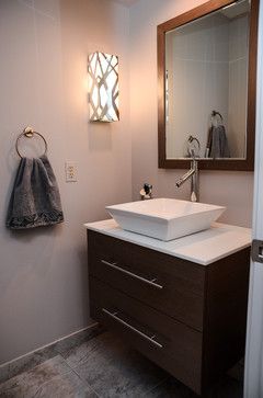 Small Powder Room Sink, Modern Farmhouse Powder Room, Powder Bathroom Ideas, Powder Room Vanities, Contemporary Powder Room, Modern Powder Rooms, Powder Room Sink, Powder Room Vanity, Washbasin Design