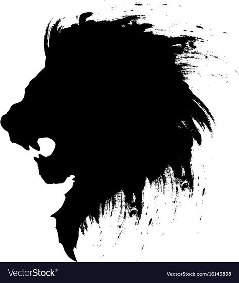 Lion Design Logo, Lion Silhouette Tattoo, Black Lion Tattoo, Coverup Tattoo Designs, Lion Shadow, Silhouette Lion, Tattoo Silhouette, Silhouette Tattoo, Silhouette Head