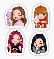 Blackpink (AIIYL) set Sticker Blackpink Stickers, Korean Stickers, Pop Stickers, Tumblr Stickers, Japon Illustration, Kawaii Stickers, Anime Stickers, Girl Stickers, Kpop Fanart