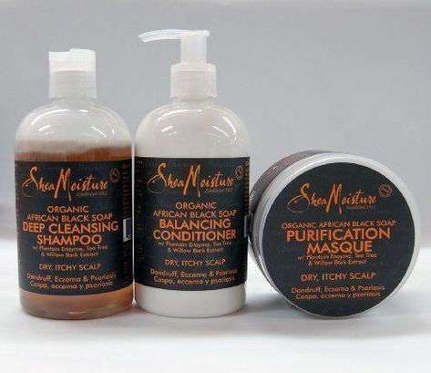 shea moiture deep cleansing shampoo | Shea Moisture ORGANIC African Black Soap Set II-Shampoo 12oz ... Dreadlock Care, Organic Natural Hair Products, Dry Itchy Scalp, Cleansing Conditioner, Products Packaging, Shampoo For Curly Hair, Shea Moisture, Cleansing Shampoo, Organic Shampoo