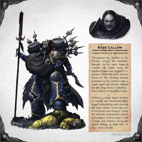 Warhammer Night Lords, Night Lords 40k Art, Warhammer 40k Night Lords, Night Lords 40k, Konrad Curze, Warhammer Lore, Warhammer 40k Factions, Arte Heavy Metal, Chaos Space Marines