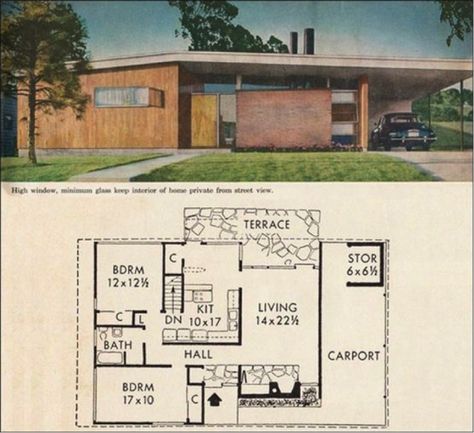 Modern Ranch House Plans, Sears House, Mid Century House Plans, 1960 House, Mid Century Modern Ranch, Mid Century Modern House Plans, Modern Ranch House, Floor Plans Ranch, Mid Century Ranch