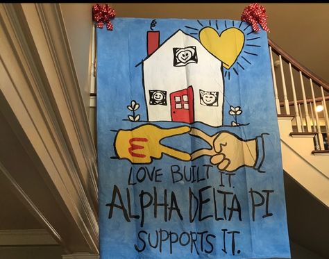 #rmhc #adpi #banner #greek Rmhc Adpi, Adpi Philanthropy, Alpha Delta Pi, Alpha Delta, Sorority, Banners, Vault Boy, Novelty Sign, Fictional Characters