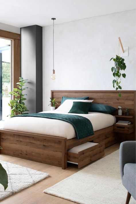 Master Bed Design Wooden, Storage Queen Bed Frame, Minimalist Bed Frame With Storage, King Storage Bed Frame, Paddington Bedroom, Bed Frame Ideas With Storage, King Bed With Storage, Bed With Storage Underneath, Bedroom Redecorating