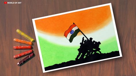 oil pastel drawing on independence day easy | Independence Drawing for beginners  Hello, Everyone, 😊 My name is Suraj... Hope you are doing great!  Click here to SUBSCRIBE 👇👇👇 https://www.youtube.com/channel/UC9_sTdqikflvSevdvJtvjuQ Independence Drawing, Drawing In Circle, Easy Scenery Drawing, Independence Day Drawing, Oil Pastel Colours, Independance Day, Mandala Art Lesson, Easy Drawings For Kids, Oil Pastel Drawings