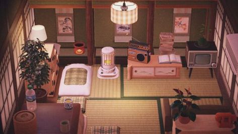 Acnh Zen Path Design, Animal Crossing Room Ideas, Animal Crossing Interior, Japanese Room Ideas, Japanese House Interior, Japanese Bedroom Ideas, Acnh House, Japanese Style Bedroom, Japanese Office