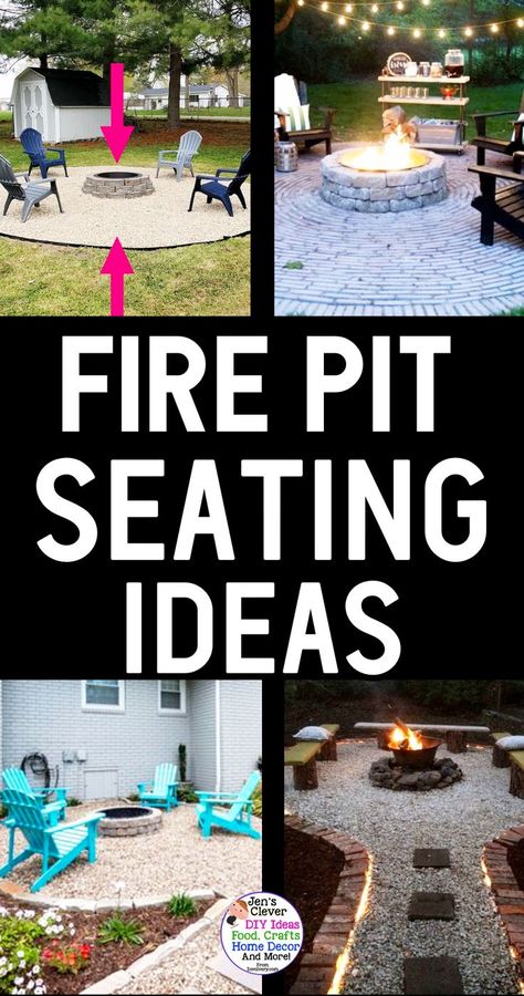 Fire Pit Seating Ideas For a Low Budget DIY Backyard Fire Pit Fire Pit Seating Ideas, Diy Backyard Fire Pit, Backyard Firepit Area, Cheap Fire Pit, Fire Pit Plans, Diy Fire Pit Ideas, Outdoor Fire Pit Seating, Outdoor Fire Pit Area, Fire Pit Seating Area